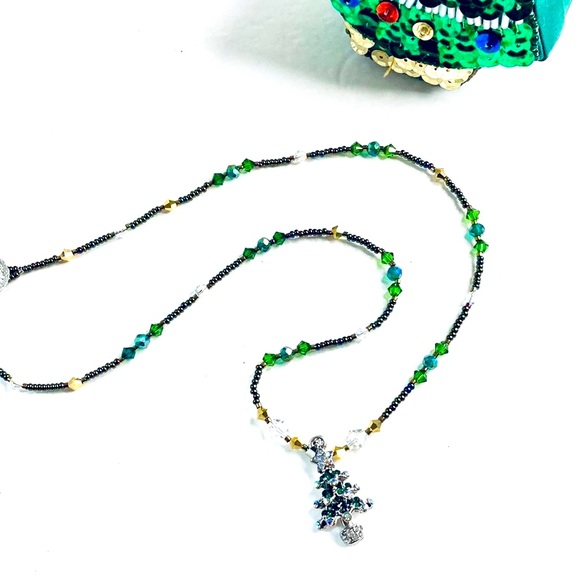 Handmade Oh Christmas Tree Statement Necklace - Picture 11 of 11